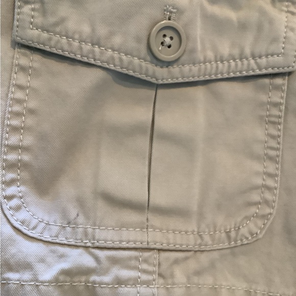 GAP Khaki Short Belted Military Trench Coat Sz. M - Picture 9 of 9